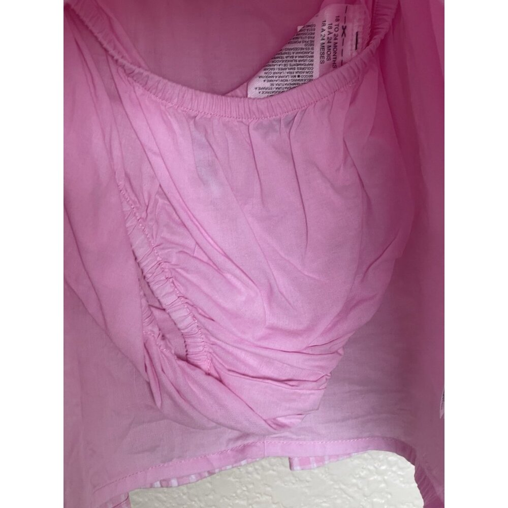 Janie And Jack Girls Dress Baby Size‎ 18-24 Months Pink Plaid Ruffle Bloomers - Picture 4 of 6